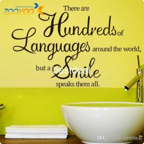 Just Smile Wall Quote Sticker